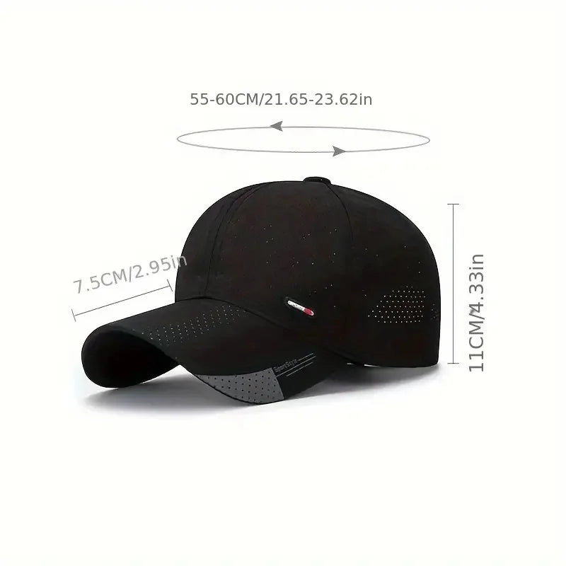 Quick-Dry Ultra-Breathable Baseball Cap - Lightweight & Adjustable with Fashionable Duckbill - Perfect for Outdoor Sports