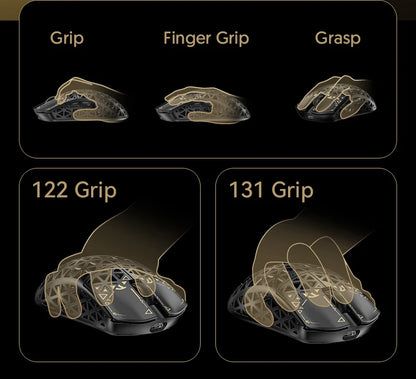 ATTACK SHARK R5 Ultra Carbon Fiber Wireless Gaming Mouse, 42g Lightweight Gaming Mouse, PAW3950MAX Sensor, 42000 DPI, 8000Hz, Tri-Mode Connectivity