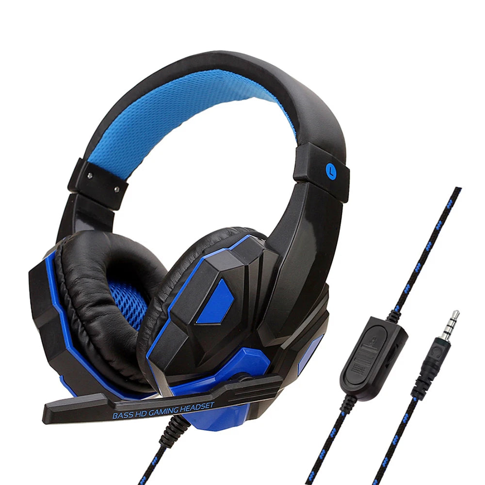 Professional Wired Gaming Headset with Noise Cancelling Microphone, Stereo Gaming Headphones with 3.5mm Audio Jack for PS5, PS4, PC, Laptop & Mobile