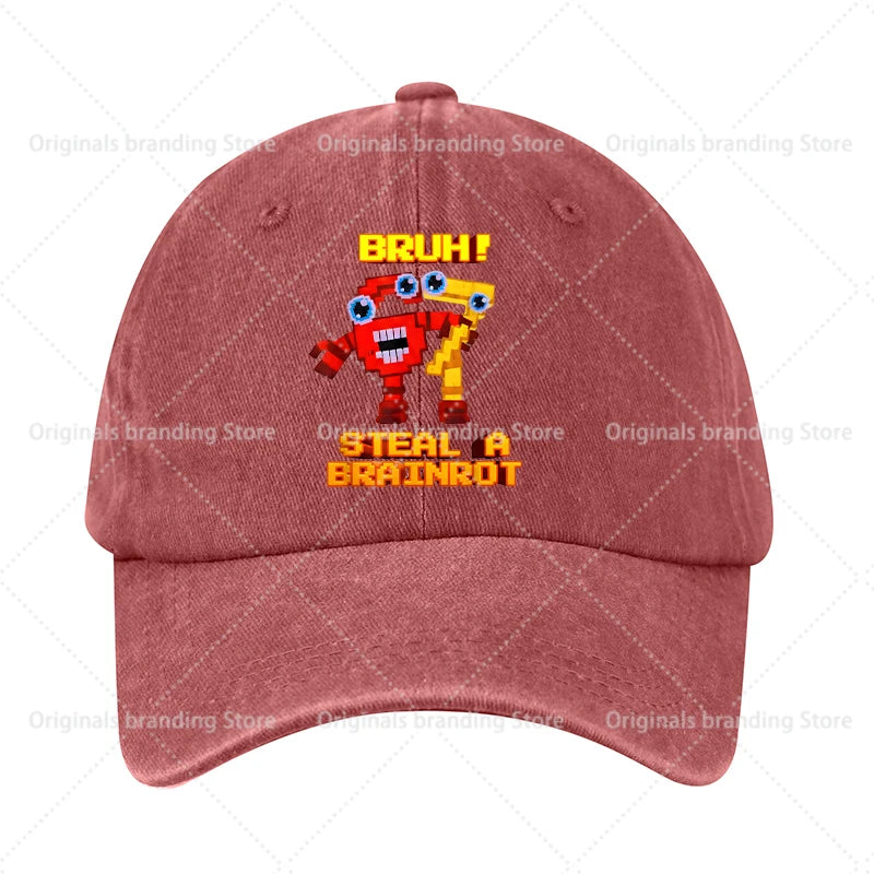 Steal A Brainrot 67 Children Baseball Cap Men Women Sun Hat New Adult Outdoor Sport Sunbonnet Retro Headgear Gift Hot Sales