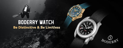 Boderry Chronograph Watch LANDMASTER Titanium Automatic mechanical Field Watches Outdoor Sport Waterproof Dive Wristwatch Men