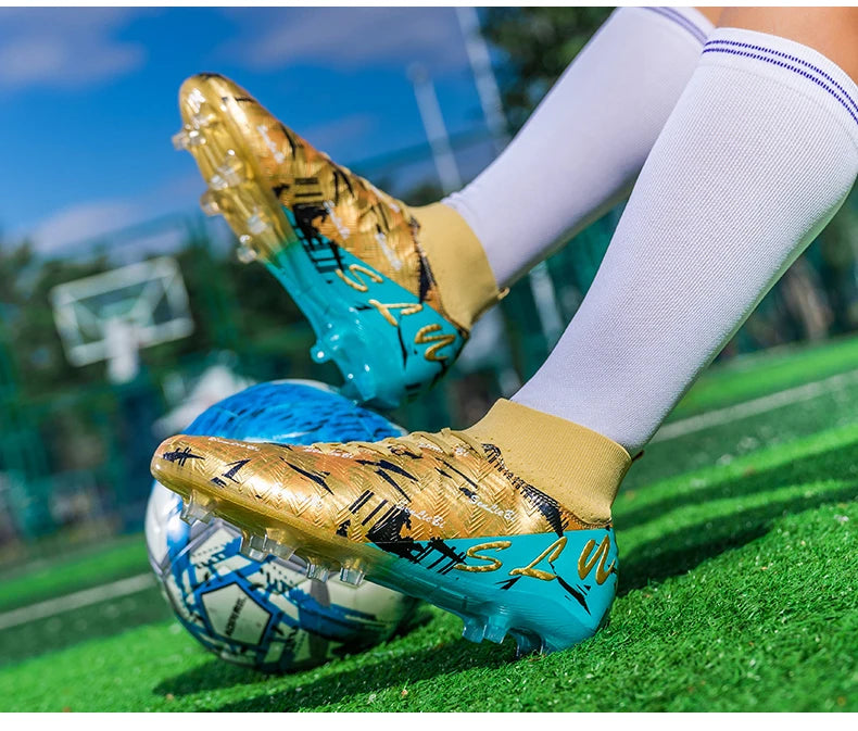 Chaussures de football montantes pour hommes, crampons professionnels pour terrain de football, baskets athlétiques pour adolescents, entraînement de football 2026