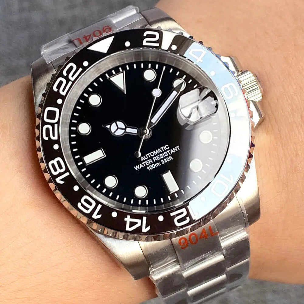200m Waterproof Miyota8215 Automatic Men Watch Diver Watches 40mm Mechanical Movement Luminous Jubilee Strap Glide Lock Buckle