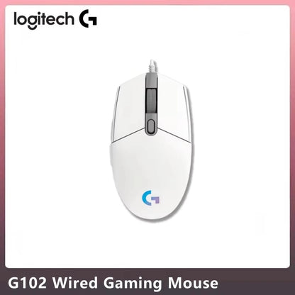 Logitech G102 G203 Wired Gaming Mouse 8200 DPI RGB Backlit Mouse with 2.1M USB Cable, Precision PC Gaming Mouse for Laptop & Office