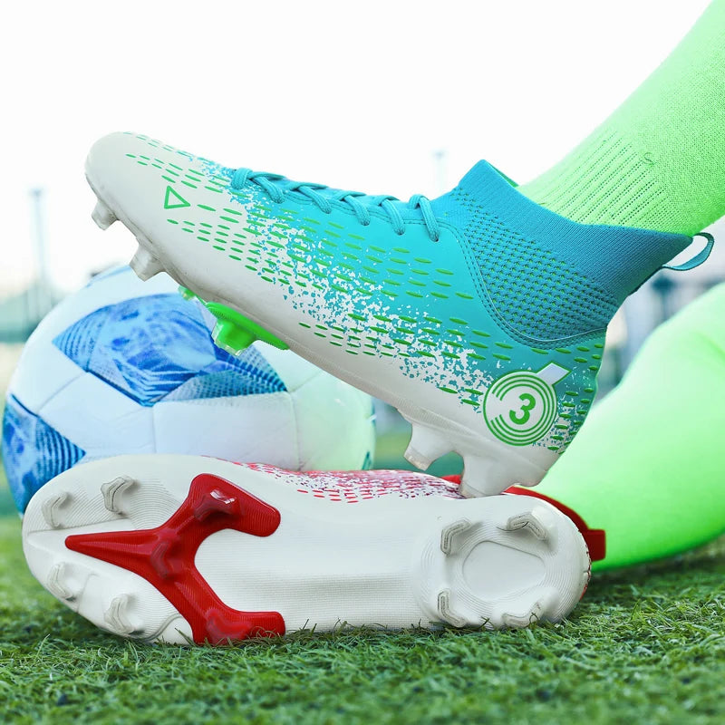 Size 31-45 Men's Soccer Shoes Women Football Boots Kids Soccer Cleats Traning Sneakers Teenagers Breathable Sport Footwear