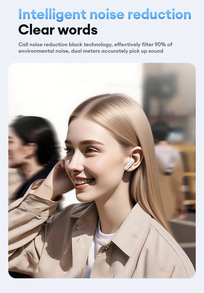Lenovo LE209 Gaming Headset Wireless Bluetooth 6.0 Earbuds with ANC Noise Reduction, 35H Battery Life Sports Earphones, Waterproof Low Latency Gaming Headphones