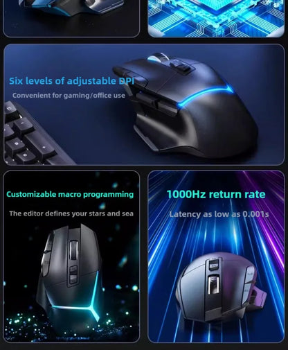 G2 Wired Gaming Mouse 12800 DPI RGB Gaming Mouse with 9 Programmable Buttons, 1000Hz Polling Rate, Ergonomic Wired Gaming Mouse for PC & Laptop