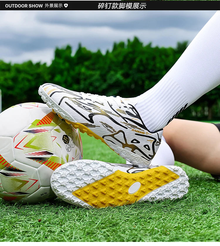 Męskie buty piłkarskie TF Sport – buty treningowe dla dzieci, ultralekkie, oddychające, profesjonalne trampki unisex z kolcami do trawy, na mecz