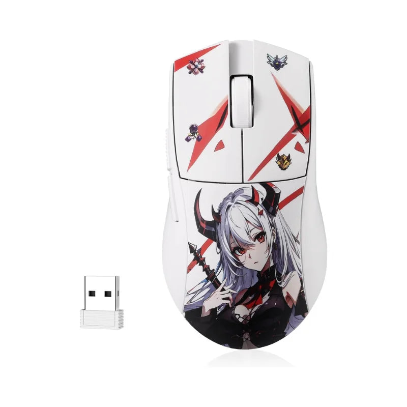 Redragon M916AK PRO 3-Mode Ultra-Light Wireless Gaming Mouse, 26K DPI Anime Gaming Mouse with PixArt 3395 Sensor, Programmable RGB Gaming Mouse