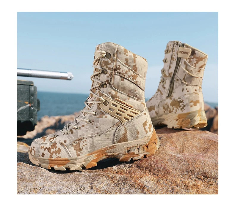Hiking Shoes Men Boots Wear-resistant  Breathable Casual Sports Shoes Men Ankle Boots Comfortable Outdoor High-top Boots Men