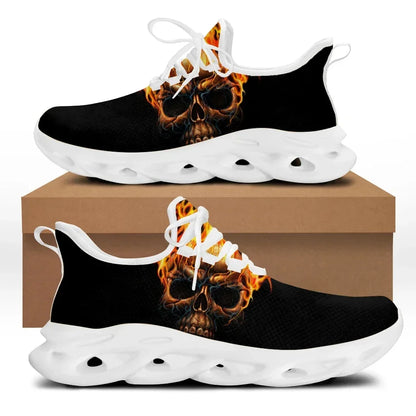 Printemps chaussures plates hommes chaussures Cool Punk crâne conception décontracté hommes baskets été garçons à lacets chaussures de marche Zapatillas