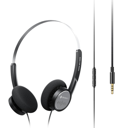 FiiO Wind 3.5mm Wired On-Ear Headphones with Microphone, HiFi Sound 40mm Dynamic Driver Gaming & Recording Headphones