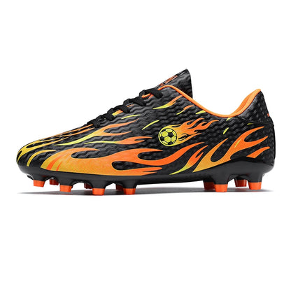 Chaussures de football professionnelles pour enfants, chaussures de foot pour hommes, basses, avec maintien de la cheville, sportives, pour jeunes, pour match et entraînement, antidérapantes, résistantes