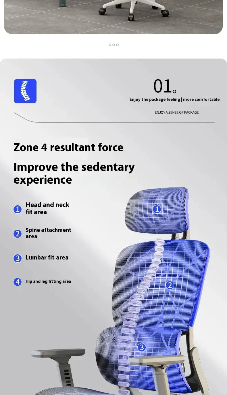 Ergonomic Gaming Office Chair Adjustable 3D Armrests Headrest Lumbar Support Computer Desk Chair with Footrest & Reclining Backrest