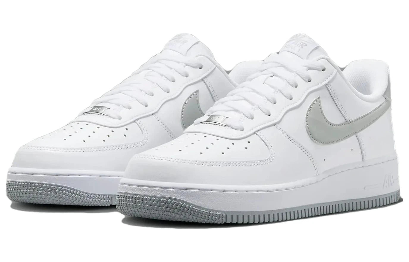 Nike Air Force 1 '07 White Light Smoke Grey Casual Comfortable Cushioning AF1 Low Men Skateboarding Shoes Streetwear FJ4146-100