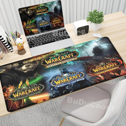 Anime World of Warcraft Deskmat Gaming Mouse Pad Computer Accessories XXL Lock Edge keyboard Mice carpet Gamer Mause Office Mats