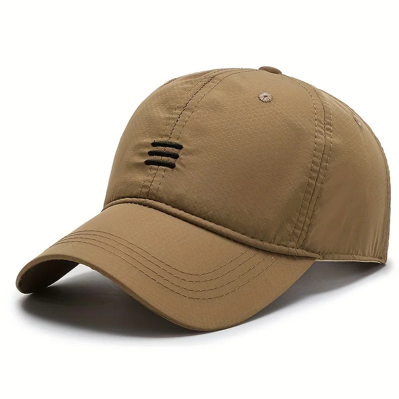 Quick-Dry, Breathable Baseball Cap - Adjustable, Moisture-Wicking Sun Hat for Outdoor Sports & All Seasons