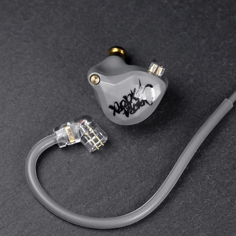 Whizzer OC1 Wired HiFi Earphones with Mic, Bass Enhanced In-Ear Headphones, Clear Vocal Dynamic Driver Earbuds with Play/Pause Control