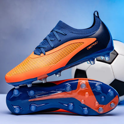 Bottes de Football professionnelles antidérapantes, baskets de sport sur le terrain, TF/FG, chaussures d'entraînement ultralégères, crampons de Football