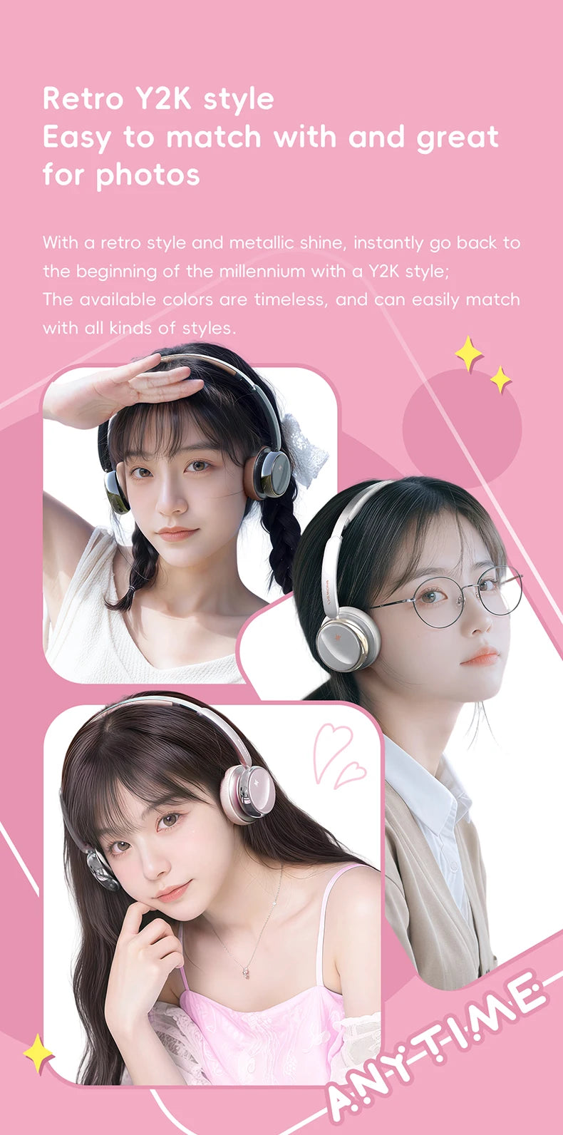 FiiO ANYTIME Bluetooth 5.4 Wireless Headphones with Noise Cancelling, Hi-Res Audio Over-Ear Bluetooth Headphones with Mic, Premium Wireless Earphones