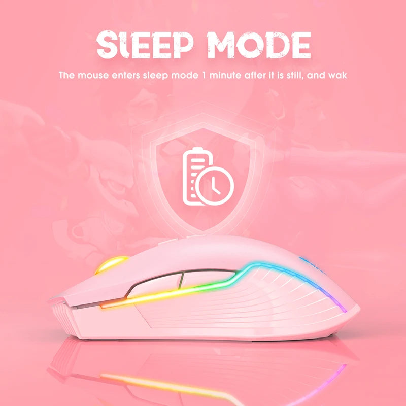 Lenovo CW905 Wireless Gaming Mouse 3600 DPI RGB Ergonomic Gaming Mouse with 7 Buttons, Adjustable DPI, USB Gaming Mouse for PC & Laptop