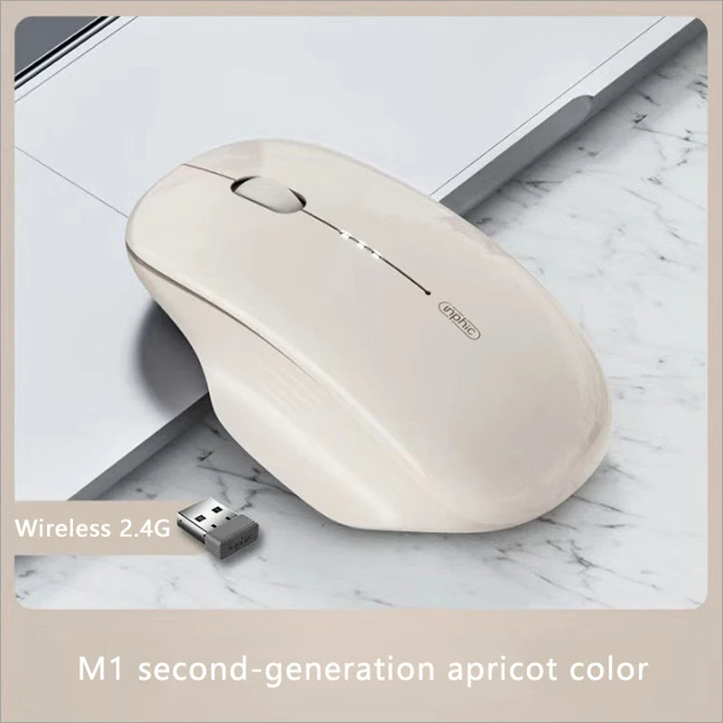 Inphic M1 2.4G Wireless Mouse Type-C Rechargeable Silent Ergonomic Mouse with Battery Level Display, Adjustable DPI Wireless Office Mouse for Laptop & PC