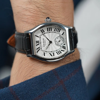 FARASUTE 36mm Retro Hangzhou Customized Manual Mechanical Movement Wristwatches Sapphire 5Bar Waterproof Watch Men reloj hombre