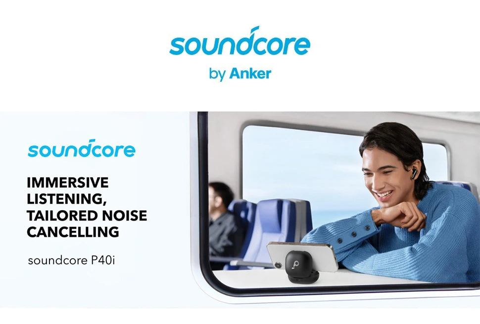 Soundcore P40i by Anker Wireless Earbuds with ANC, BassUp Technology, 60H Playtime & Bluetooth 5.3