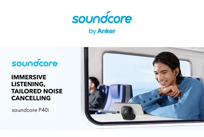 Soundcore P40i by Anker Wireless Earbuds with ANC, BassUp Technology, 60H Playtime & Bluetooth 5.3