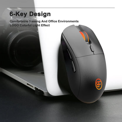 USB Wired Optical Mouse Ergonomic Gaming Mouse, 7200 DPI Wired USB Mouse with 6 Programmable Buttons, RGB Wired Mouse for PC, Laptop, MacBook & Computer