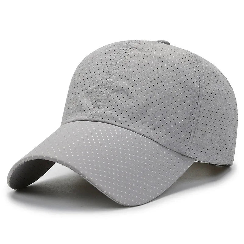 Mesh Quick Dry Cap – Herre-løbe- og sportsbaseballkasket – Dame-golf- og tennis-kasket – Udendørs jogging-kasket – Åndbar solhat