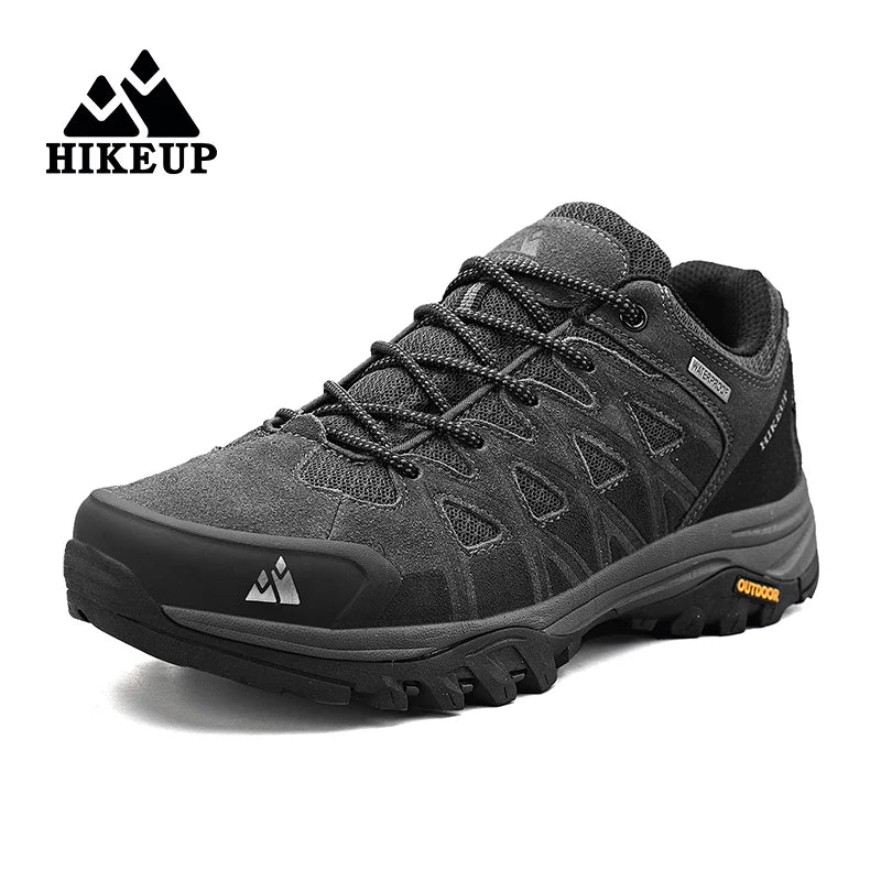 HIKEUP Fashion Outdoor Shoes Hiking Men's Sports Casual Mountain Trekking Boots Camping Sneakers for Men Non-slip Wear-resistant