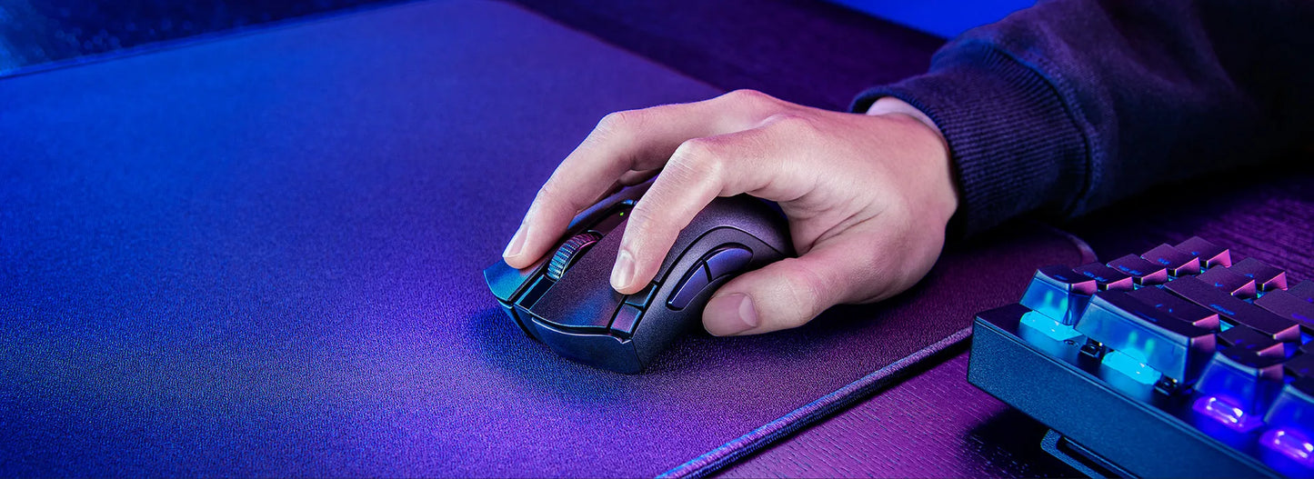Razer DeathAdder V2 X HyperSpeed Wireless Gaming Mouse with Bluetooth, 5G Optical Sensor, 7 Programmable Buttons, Ergonomic Gaming Mouse