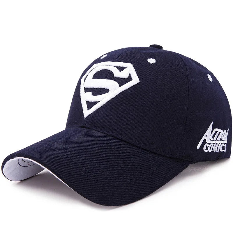 Street superhero embroidered duckbill cap with adjustable sun visor accessories, fashionable hip-hop fashion baseball cap