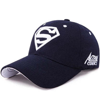 Street superhero embroidered duckbill cap with adjustable sun visor accessories, fashionable hip-hop fashion baseball cap