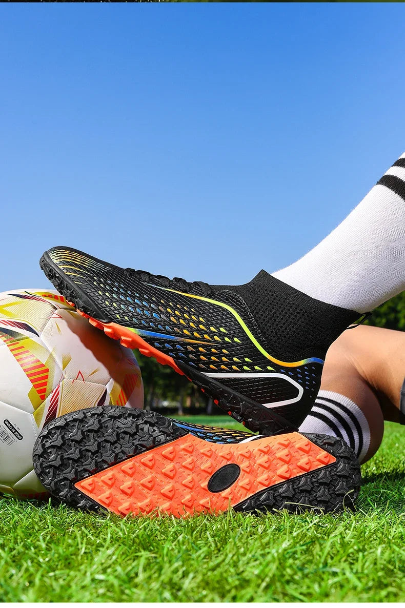 Mens Football Field Boots Ultralight Turf Indoor Society Training Soccer Shoes Cleats for Kids Sneakers TF/FG Football Shoes