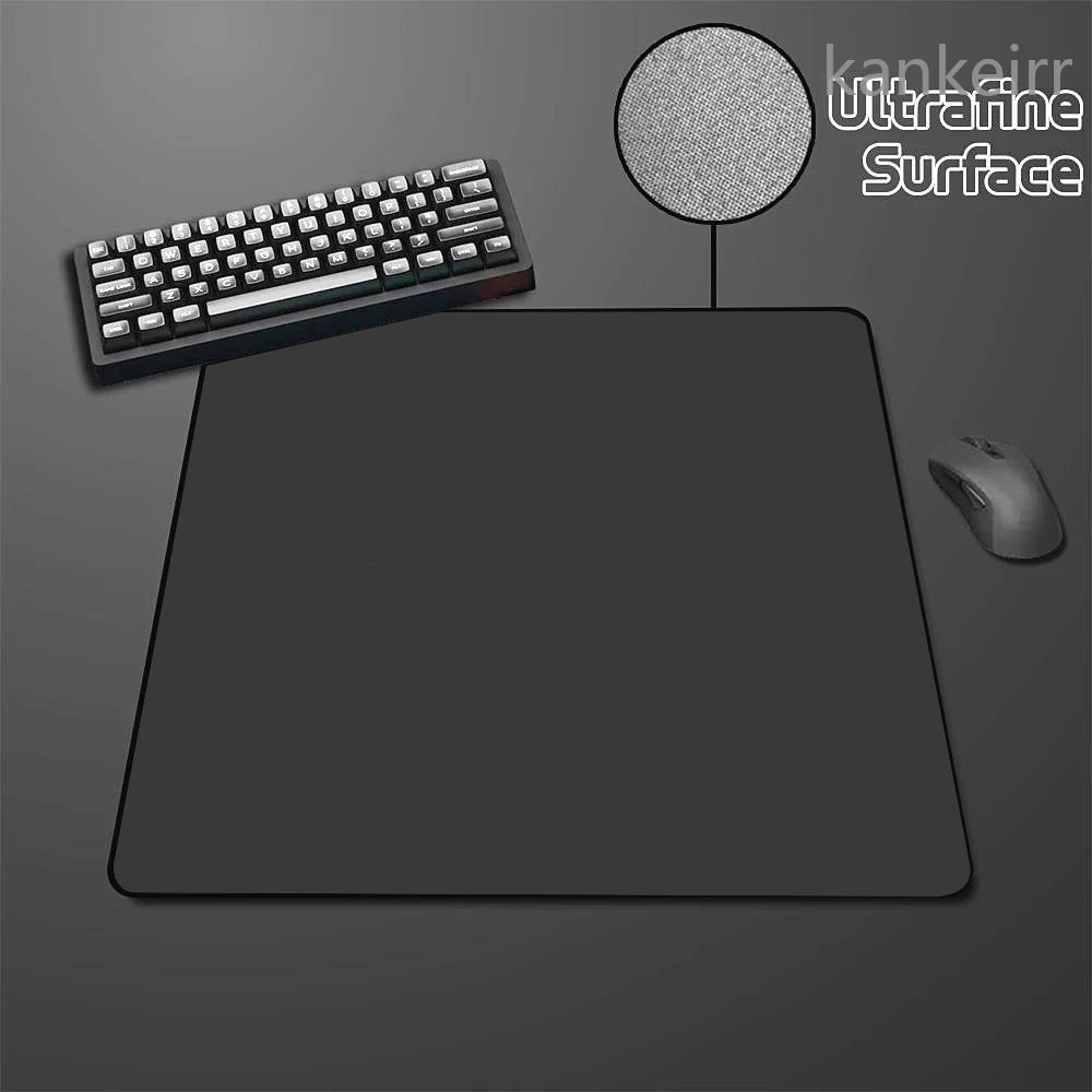Svart Speed-musmatta i enfärgad design med hög elasticitet, halkfri undersida, premium gamingmusmatta för e-sport med ultrafin yta, deskmat