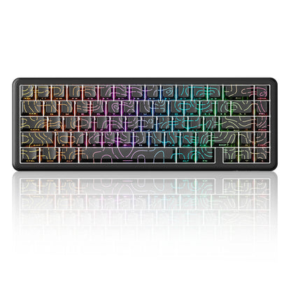 ATTACK SHARK X65 HE Magnetic Switch Rapid Trigger Keyboard, 65% Wired Gaming Keyboard with 8000Hz Polling Rate, Hall Effect RGB Mechanical Keyboard