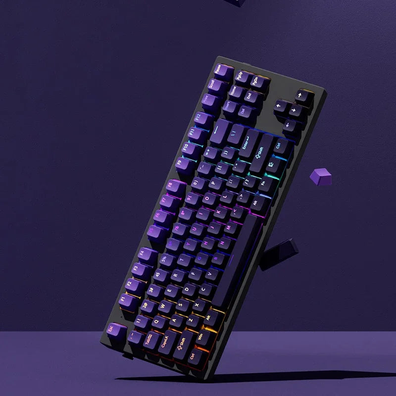 133+ Tasten OEM-Profil Gradient-Keycaps für mechanische Gaming-Tastatur mit Cherry MX Switch, PBT, hintergrundbeleuchtet, RGB-Keycap, ISO-Layout Keycaps