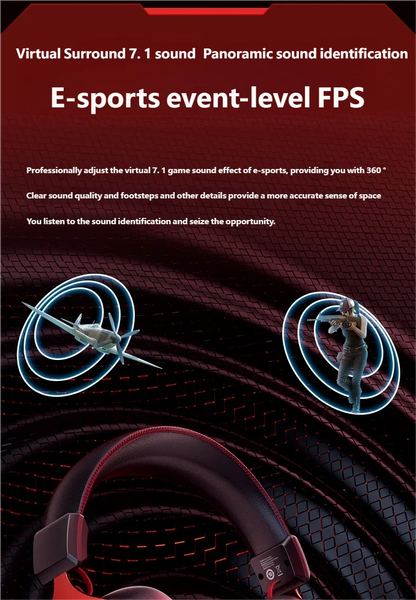 Acer 2.4GHz Wireless Gaming Headsets 7.1 Surround Sound Bluetooth Gaming Headset with Mic for PS5, PS4, PC, Switch Stereo Sound