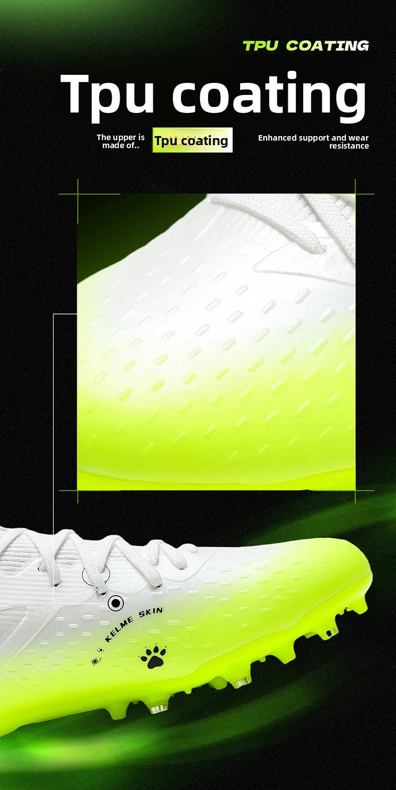 Scarpe da calcio da uomo Kelme Mg per campo in erba sintetica, tacchetti corti, scarpe da calcio professionali da partita, scarpe da allenamento antiscivolo per erba sintetica