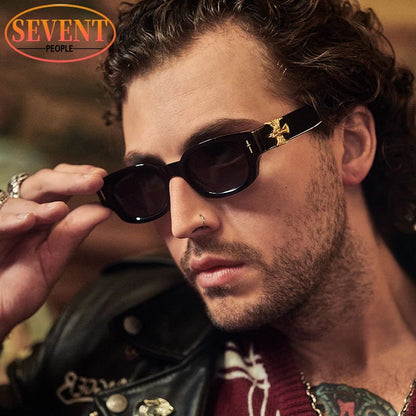 Punk Soaring Eagle Sunglasses Men 2026 Luxury Brand Designer Fashion Rectangle Sun Glasses For Women Steampunk Shades Eyewear