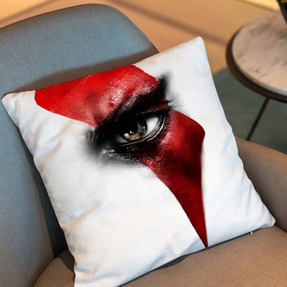 Furious Kratos game God of War  Pillow Case Pillow Case Living Room Sofa Cushion Cover Suitable For Home Bedroom Room Decoration