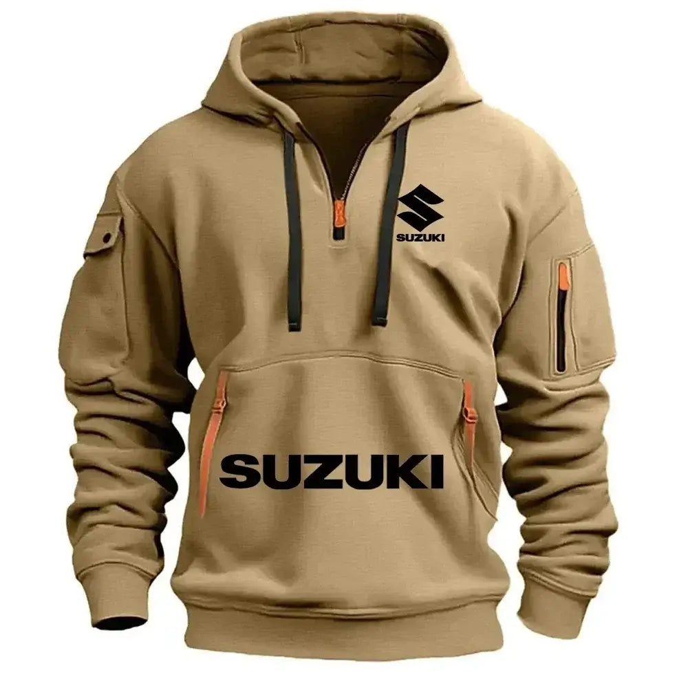 Suzuki's newmen's hooded sweatshirt casual outdoor sports sweatshirt warm for autumnandwinter perfect for motorcycle enthusiasts, Produit gaming premium Fraquane