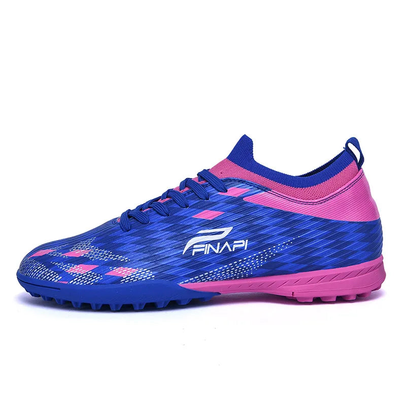 Ghete de fotbal pentru bărbați, de înaltă calitate, crampoane pentru meci, model popular pentru interior și exterior, teren cu iarbă, futsal, ghete high-top antiderapante