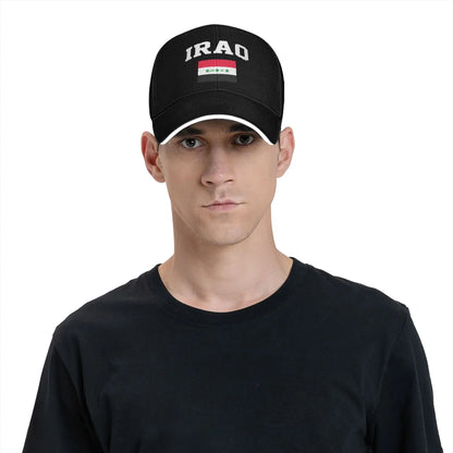 Women Men Iraq Flag Iraqi Outdoor Hat  Sun Cap Casual Baseball Cap Sunscreen Hats
