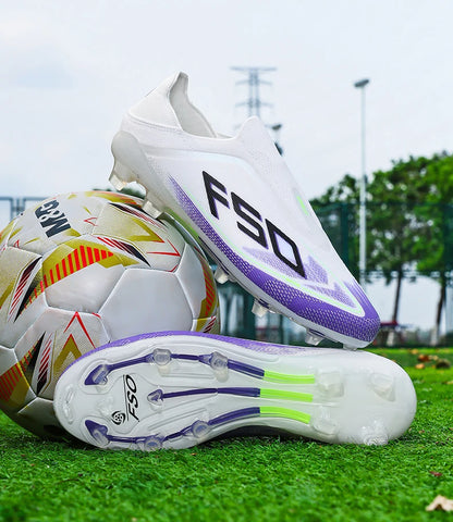 New Men Football Boots Futsal Outdoor Sneakers Match Grass Non-Slip High-quality Soccer Shoes Cleats Hot-selling High-top Light