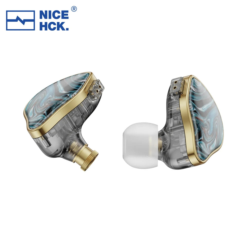 NICEHCK NX7MK4 HiFi Earphones 7 Driver Hybrid Audiophile IEM with Stabilized Wood Faceplate, Replaceable Tuning Filters, Wired Earbuds