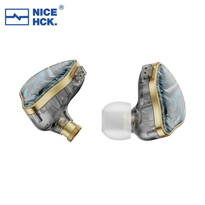 NICEHCK NX7MK4 HiFi Earphones 7 Driver Hybrid Audiophile IEM with Stabilized Wood Faceplate, Replaceable Tuning Filters, Wired Earbuds