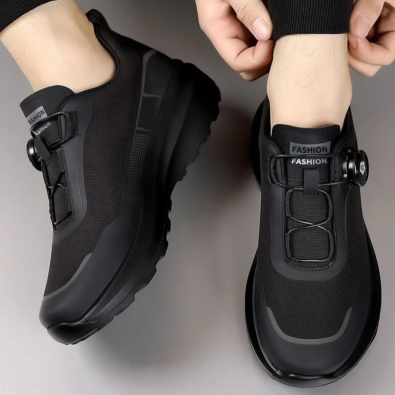 Outdoor men's sneakers 2026 new spring and summer thick soled sports shoes men's hiking daddy shoes casual footwear for men